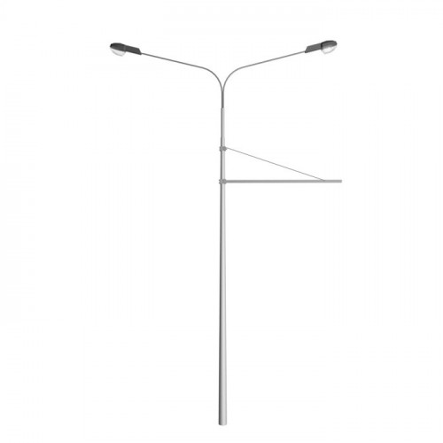 Опора контактной сети круглоконическая фланцевая круглая ОКККС-0,9-9 230х343х9 мм