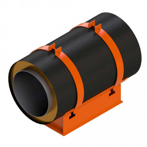 Опора скользящая хомутовая для труб в ППУ изоляции 313.ТС-008.011 630х800 мм Серия 313.ТС-008.000