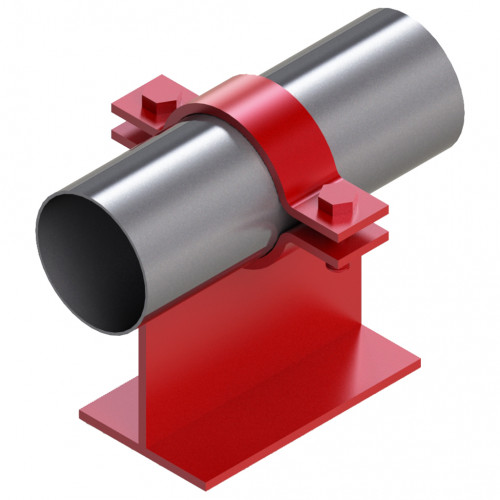 Опора неподвижная хомутовая тавровая для тепловых сетей исп. АС11У ВСт3 57х100х170х106 мм ОСТ 36-146-88 2,5 кг