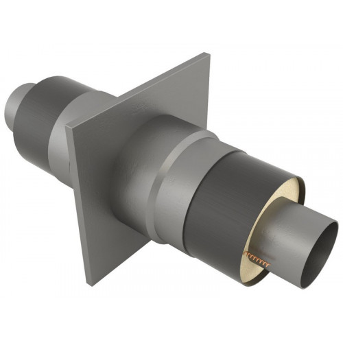 Опора неподвижная щитовая в оцинкованной ППУ изоляции для тепловых сетей Ст20 76х160х275х2000 мм ГОСТ 30732-2006 33,5 кг