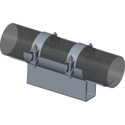 Опора неподвижная бугельная с корпусом для тепловых сетей ТС-671.00.00 920х500х680х150 мм Серия 5.903-13 выпуск 7-95 213,3 кг