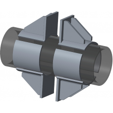 Опора неподвижная двухупорная усиленная с дополнительными подушками для тепловых сетей ТС-663.00.00 273х120х137х492 мм Серия 5.903-13 выпуск 7-95 18,64 кг