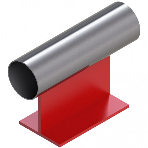 Опора неподвижная приварная тавровая для тепловых сетей исп. АС21 09Г2С 57х170х150 мм ОСТ 36-146-88 2,2 кг