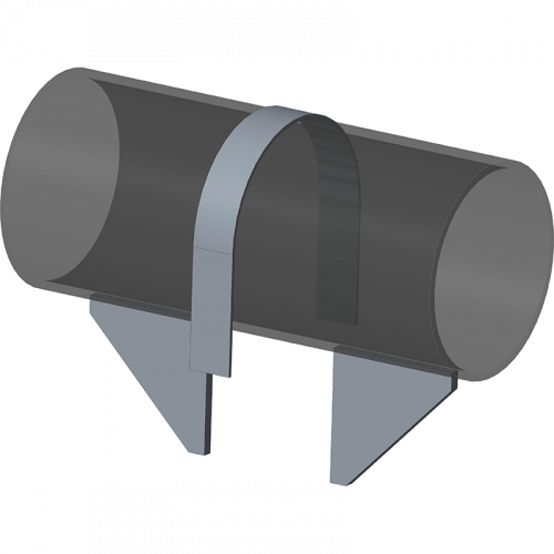 Опора неподвижная хомутовая для тепловых сетей ТС-659.00.00-05 89х25х75 мм Серия 5.903-13 выпуск 7-95 0,5 кг