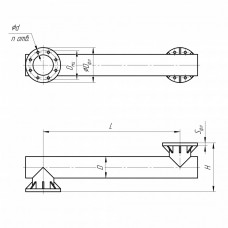 Закладная деталь фундамента ЗА-30/18/Д840-1,3-хц 30х18х940 для анкерных закладных 184 кг